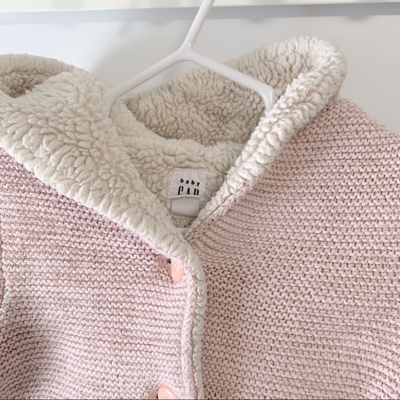 GAP Baby Pink Brannan Bear Sherpa-Lined Sweater - Picture 9 of 11